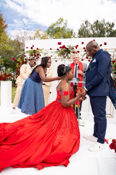 Wedding ceremony by Dr. Gerrit Rademeyer in Mtubatuba